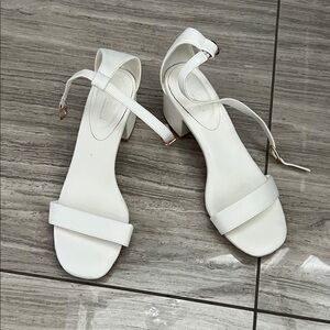 Ardene White Block Heel Sandals